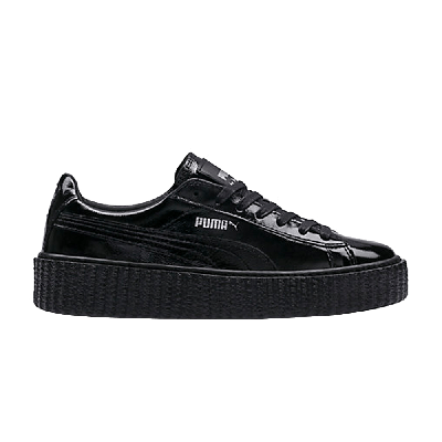 Pre-owned Puma Fenty X Creeper 'cracked Leather' In Black