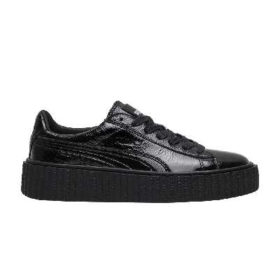 Pre-owned Puma Fenty X Wmns Creeper 'cracked Leather' In Black