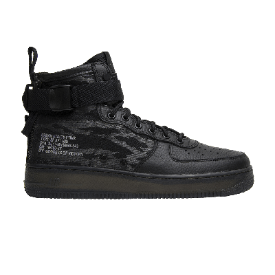 Pre-owned Nike Sf Air Force 1 Mid 'tiger Camo' In Black