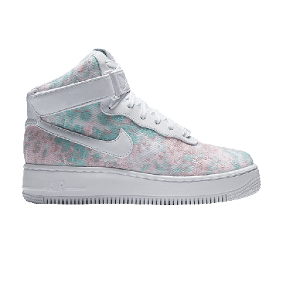 Pre-owned Nike Wmns Air Force 1 Upstep Hi Lx 'sequin Fabric' In White