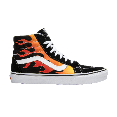 Pre-owned Vans Sk8-hi Reissue 'flames' In Black