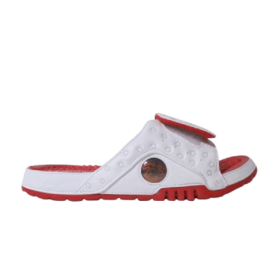 Pre-owned Air Jordan Hydro 13 Slide 'white Red'