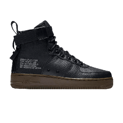 Pre-owned Nike Wmns Sf Air Force 1 Mid 'hazel' In Black