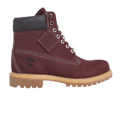Pre-owned Timberland 6 Inch Premium Boot 'maroon' In Red