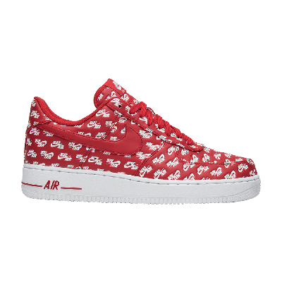 Pre-owned Nike Air Force 1 Low 07 Qs 'all Over Logo Red'