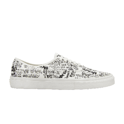 Pre-owned Vans Comme Des Garçons X Authentic Lx 'graffiti' In White