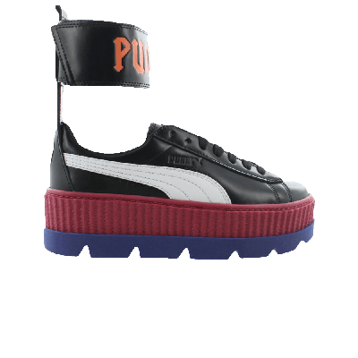 Pre-owned Puma Fenty X Wmns Ankle Strap Creeper 'red Bud' In Black
