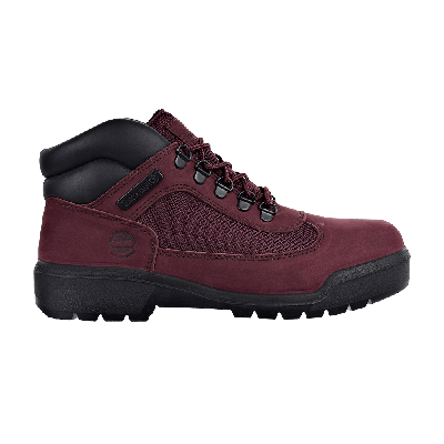 Pre-owned Timberland 6 Inch Port Field Boot 'burgundy' In Red