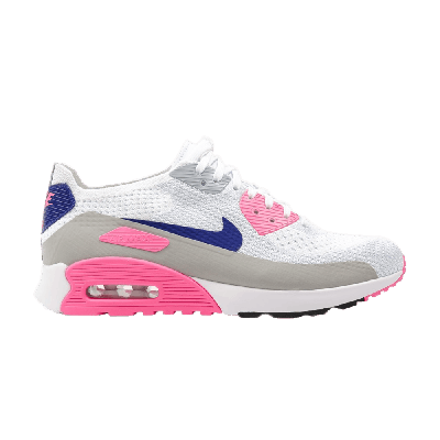 Pre-owned Nike Wmns Air Max 90 Ultra 2.0 Flyknit 'laser Pink' In White