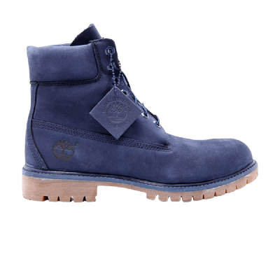 Pre-owned Timberland 6 Inch Premium Boot 'navy' In Blue