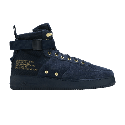 Pre-owned Nike Sf Air Force 1 Mid 'obsidian' In Blue