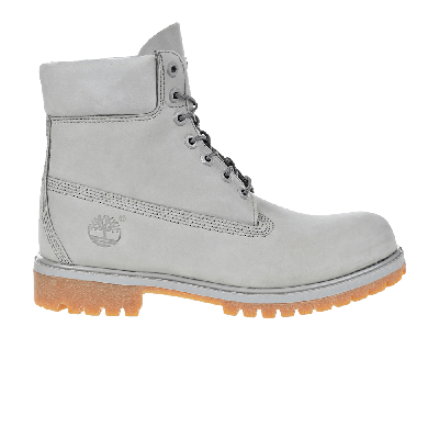 Pre-owned Timberland 6 Inch Premium Boot 'light Grey Gum'
