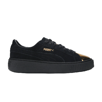 Pre-owned Puma Wmns Suede Platform 'gold' In Black