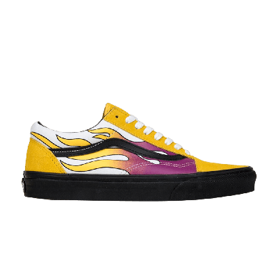 Pre-owned Vans Old Skool 'flames' In Yellow