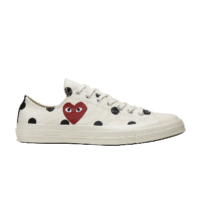 Pre-owned Converse Comme Des Garçons X Chuck Taylor All Star 70 Low 'polka Dot' In Cream