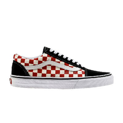 Pre-owned Vans Old Skool 'red Checkerboard' In Black