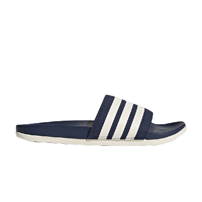 Pre-owned Adidas Originals Adilette Cloudfoam Plus Stripe Slide In Blue