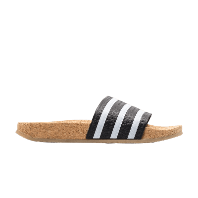 Pre-owned Adidas Originals Wmns Adilette Cork Slide In Black