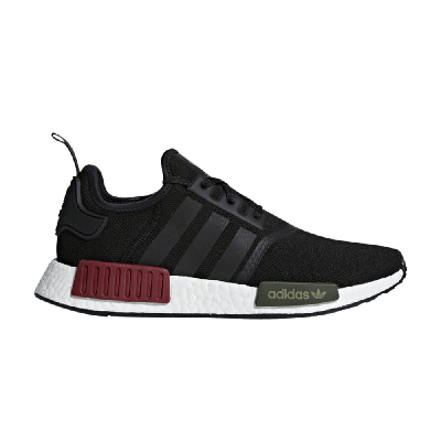Pre-owned Adidas Originals Nmd_r1 'burgundy Olive' In Black