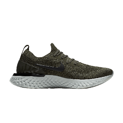 Pre-owned Nike Wmns Epic React Flyknit 'olive' In Green
