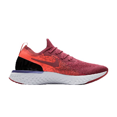 Pre-owned Nike Wmns Epic React Flyknit 'vintage Wine' In Red