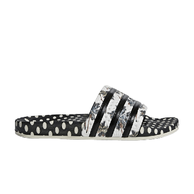 Pre-owned Adidas Originals Wmns Adilette Slide 'black White Silver'