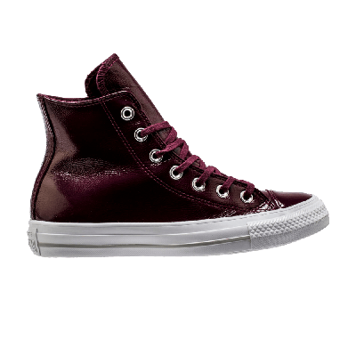 Pre-owned Converse Wmns Chuck Taylor All Star Crinkled Patent Leather Hi 'dark Sangria' In Purple