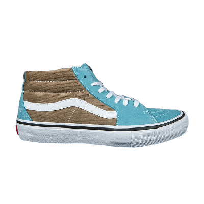 Pre-owned Vans Supreme X Sk8 Mid Pro 'corduroy Croc' In Blue