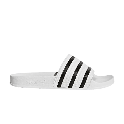 Pre-owned Adidas Originals Adilette Slide 'white Black'