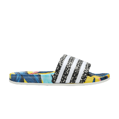 Pre-owned Adidas Originals Wmns Adilette Slides 'tropical Leaf Print' In Multi-color