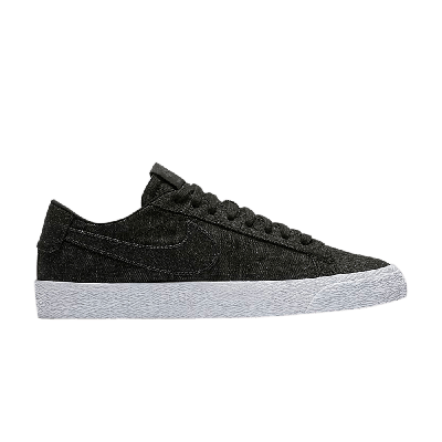 Pre-owned Nike Zoom Blazer Low Sb Canvas Deconstructed 'anthracite' In Black