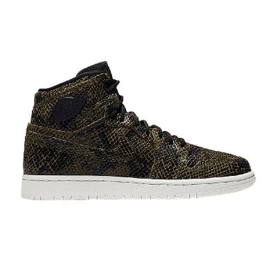 Pre-owned Air Jordan Wmns  1 Retro High Premium 'snakeskin' In Green