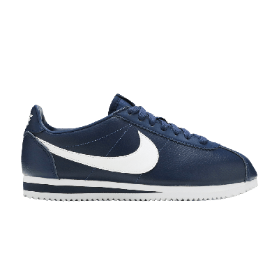 Pre-owned Nike Cortez Leather 'midnight Navy' In Blue