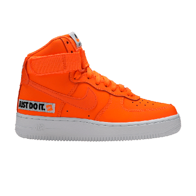 Pre-owned Nike Wmns Air Force 1 High 'just Do It' In Orange