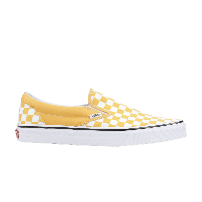 Pre-owned Vans Classic Slip On 'ochre Checkerboard' In Yellow