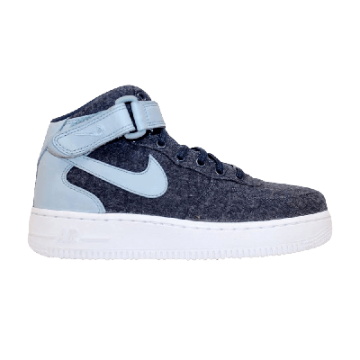 Pre-owned Nike Wmns Air Force 1 '07 Mid Prm 'midnight Navy' In Blue