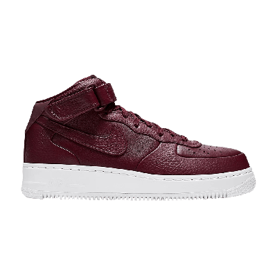 Pre-owned Nike Air Force 1 Mid 'night Maroon' In Red