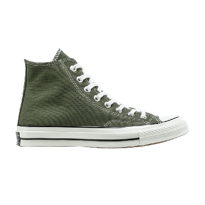 Pre-owned Converse Chuck 70 Vintage Canvas Hi Top 'olive' In Green