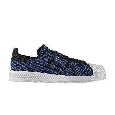 Pre-owned Adidas Originals Superstar Bounce Primeknit 'deep Blue'