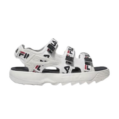 Pre-owned Fila Wmns Disruptor Sandal 'white Navy'