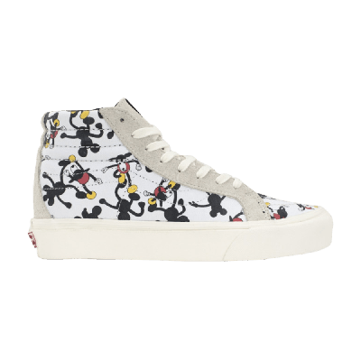 Pre-owned Vans Disney X Geoff Mcfetridge X Sk8-hi 'mickey's 90th' In White