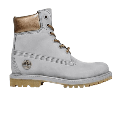 Pre-owned Timberland Wmns 6 Inch Premium In Grey