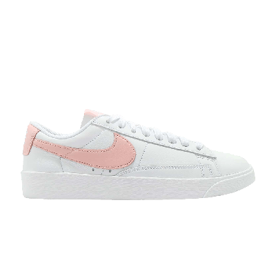 Pre-owned Nike Wmns Blazer Low Leather 'storm Pink' In White