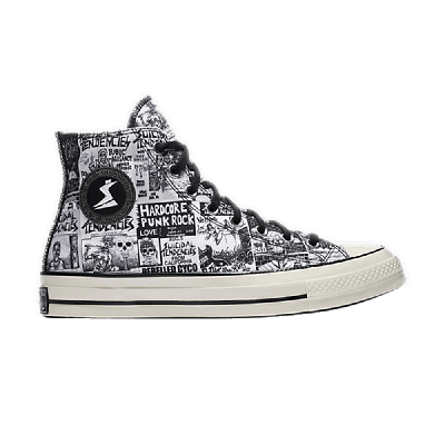 Pre-owned Converse Suicidal Tendencies X Chuck 70 Hi 'white Black'