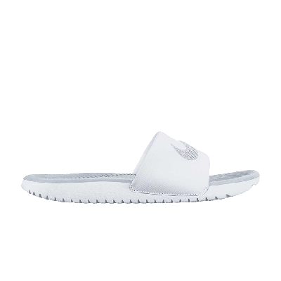 Pre-owned Nike Wmns Kawa Slide 'white Metallic Silver'