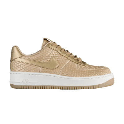 Pre-owned Nike Wmns Air Force 1 Upstep Premium 'blur' In Gold