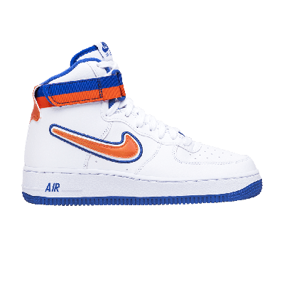 Pre-owned Nike Air Force 1 High '07 Lv8 Sport 'knicks' In White