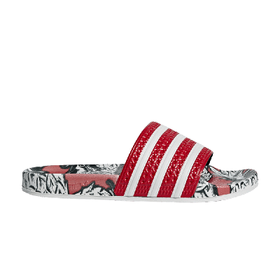 Pre-owned Adidas Originals Wmns Adilette Slides 'scarlet' In Red