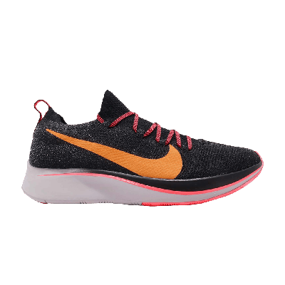Pre-owned Nike Wmns Zoom Fly Fk 'orange Peel' In Black