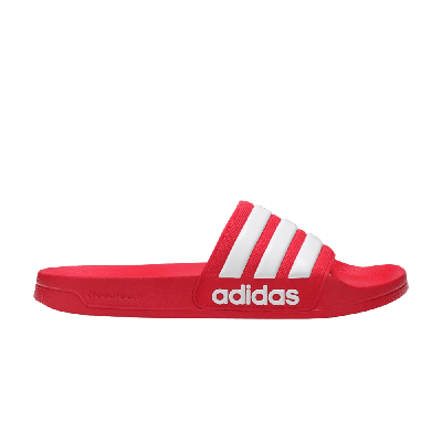 Pre-owned Adidas Originals Adilette Cloudfoam Slides 'scarlet' In Red